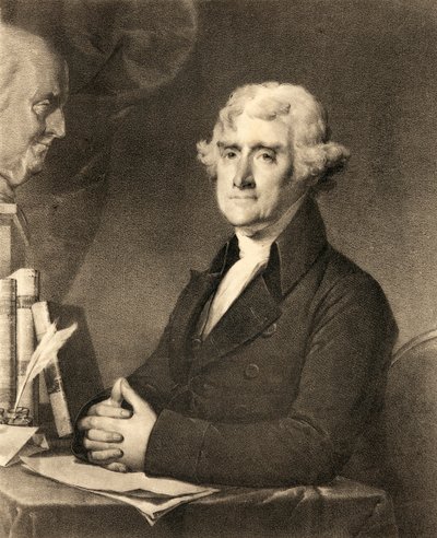 Thomas Jefferson, from a 19th century engraving by American School